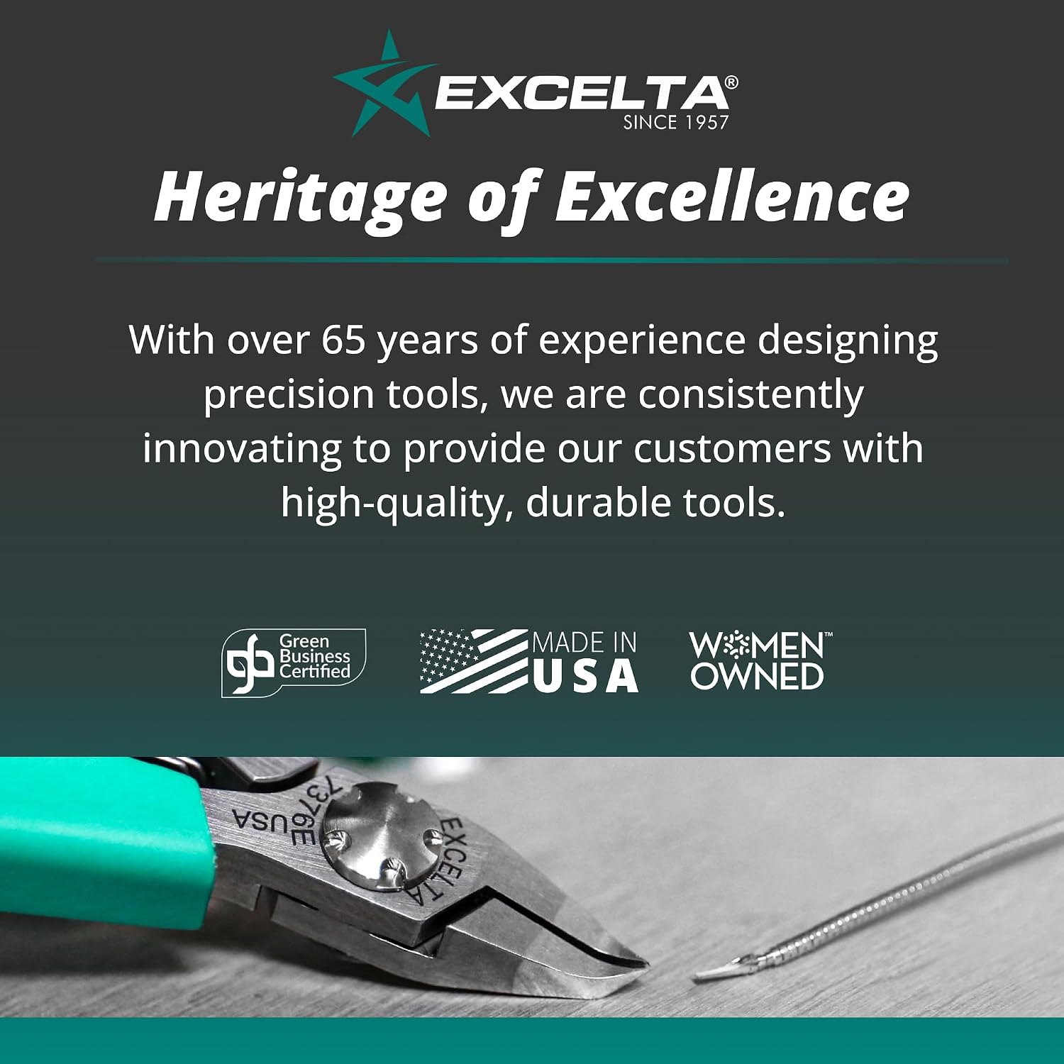 Excelta Precision Tweezers, Straight Tapered Ultra Fine Point, Anti-Magnetic Stainless Steel, Optimal for Microscopy, 4.25" Length, Intermediate