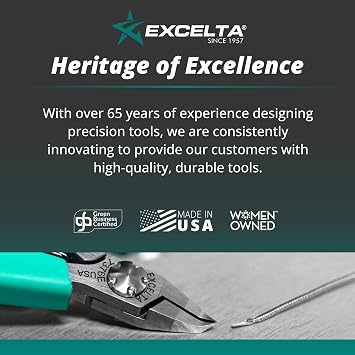 Excelta Precision Tweezers, Straight Tapered Ultra Fine Point, Anti-Magnetic Stainless Steel, Optimal for Microscopy, 4.25 Length, Intermediate