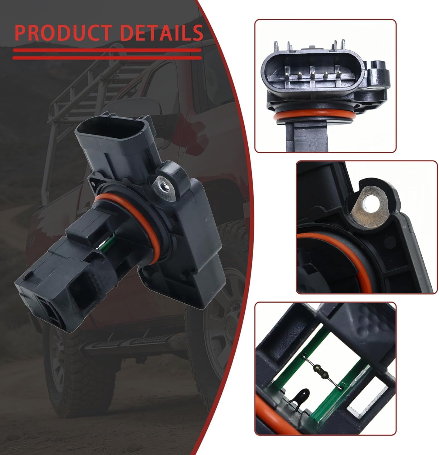 Mass Air Flow Meter Sensor 23256991 Compatible with Cadillac 2009-2014 Escalade for Chevy 09-13 Avalanche, Silverado, Suburban, Tahoe for GMC 09-13 Sierra Yukon, Replaces 10393948 9171067