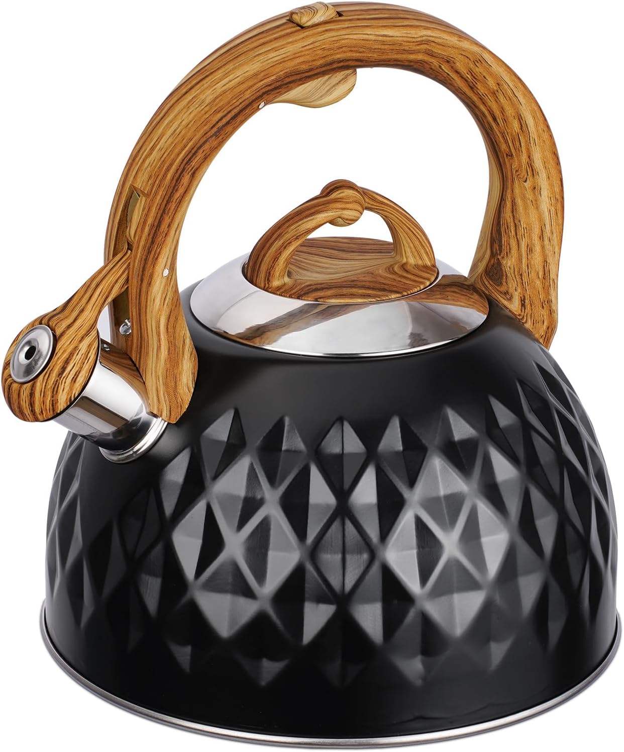 Whistling Kettle, 3L Stainless Steel Stove Top Kettle for Gas Hob