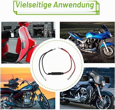 12 V 10 W Motorcycle Load Resistor Torch Indicator Indicator Indicator Resistance Adapter Flash Fix Error for Motorcycle (Pack of 4)