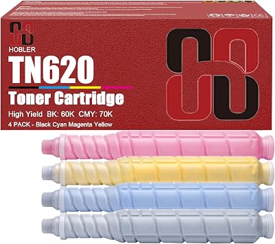 TN620 Toner Cartridges Compatible for Konica Minolta TN620K TN620C TN620M TN620Y A3VX131 A3VX431 A3VX331 A3VX231 Toner Cartridge Work for Bizhub C1060L C4065 Printer