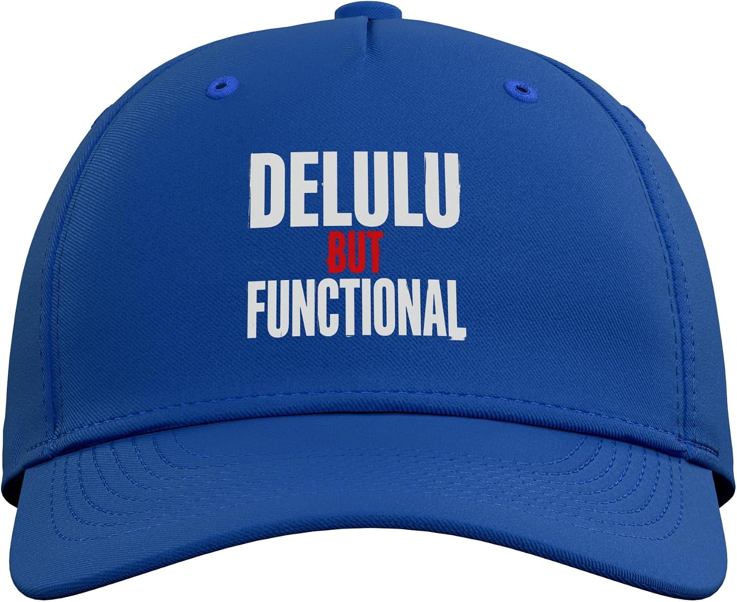 Delulu But Functional Delusional Trending Memes - Adjustable Baseball Hat image 2