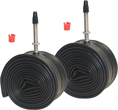26x1 3/8 Inch Bike Inner Tube | FV48mm Valve with Free AV Adapter Replacement Inner Tube, Fits Classic City Commuter Bicycles, Vintage Raleigh Road Bike & 26 Inch Cruiser Bikes, 37-590 ETRTO