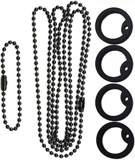 Tune Up Kit for Military Army Air Force Navy Marines Dog Tag Black Coated Chains 4 Black Silencers