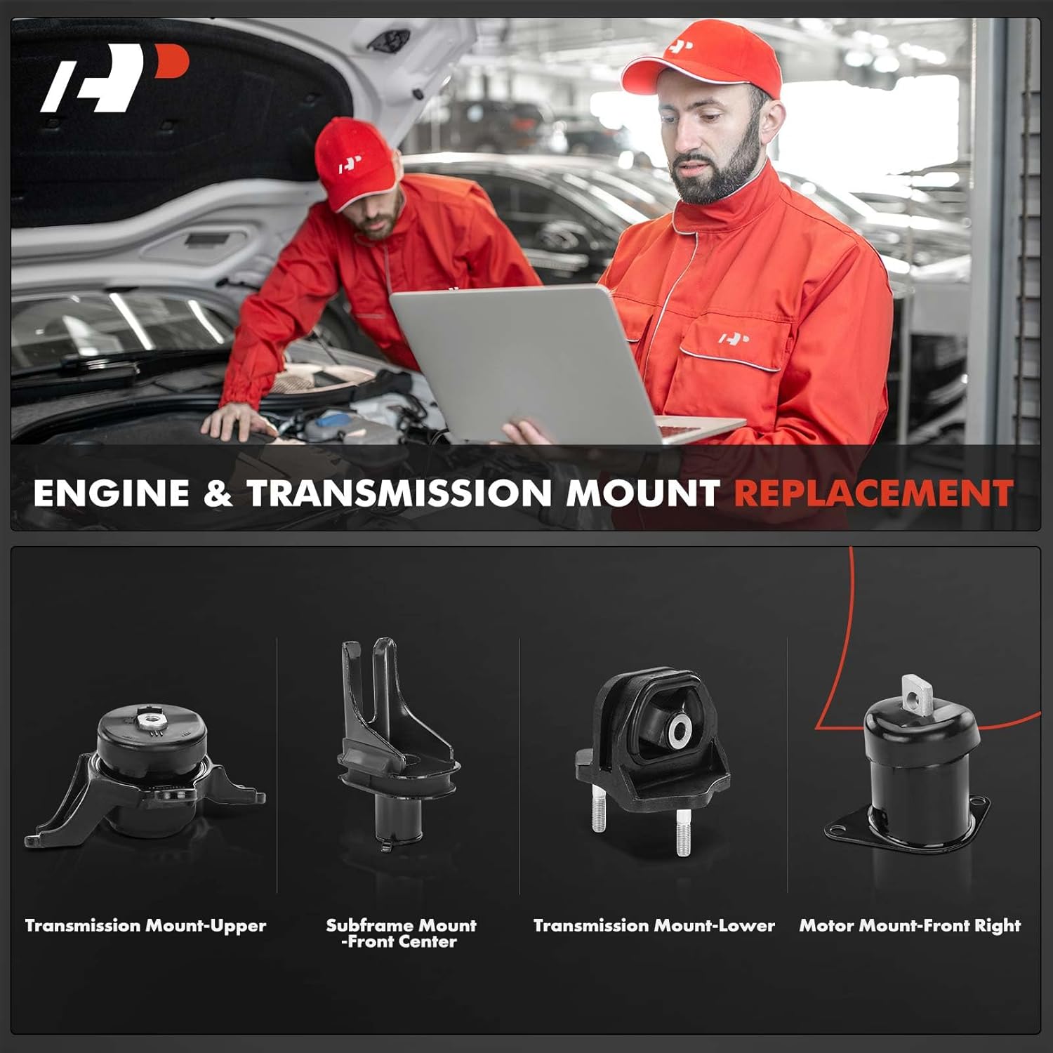 A-Premium Engine Motor and Transmission Mounts Compatible with Honda Accord 2008-2012, Accord Crosstour 2010-2011 & Acura TSX 2010-2014, 3.5L, Automatic Transmission, 4-PC Set