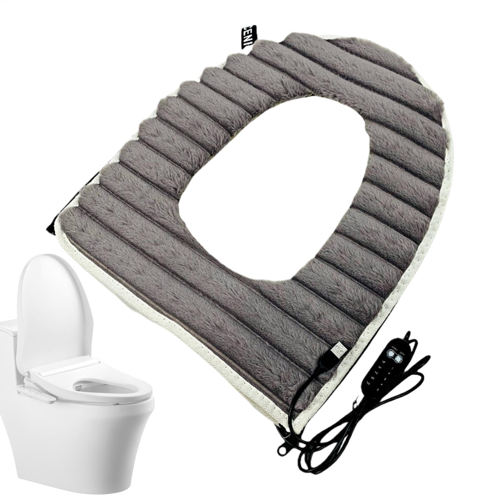 Deska sedesowa ogrzewana, podgrzewacz na deskę sedesową, regulowana osłona sedesu, USB deska sedesowa z regulowaną temperaturą 44 x 37 x 2 cm na zimowe wygody w łazience (1 sztuka)