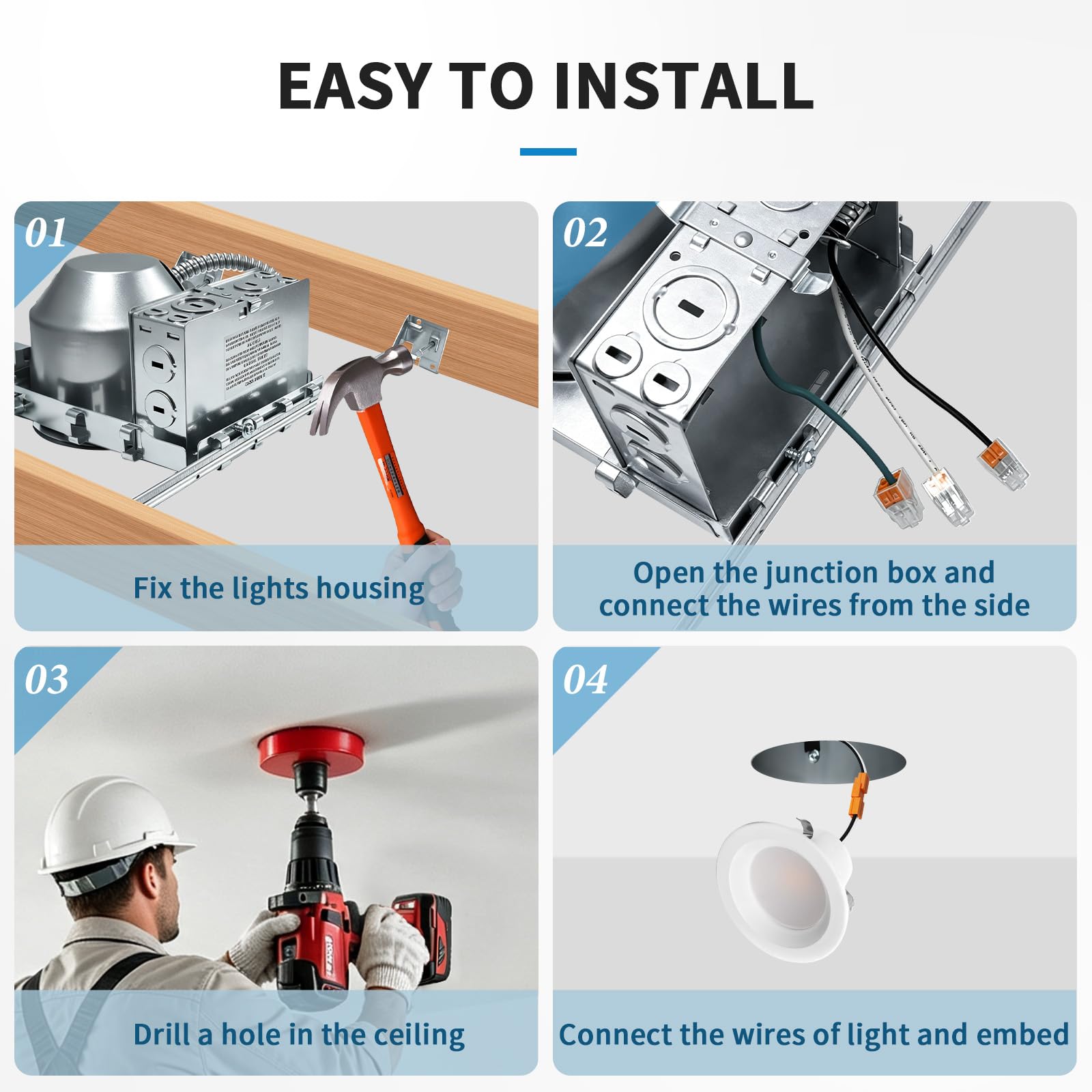 MW 4-Inch Recessed Lighting Housings - 6 Pack -9 MW 4-Inch Recessed Lighting Housings - 6 Pack -9