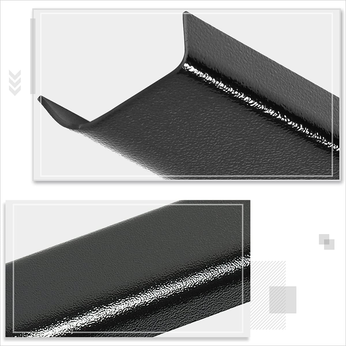 Truck Bed Rear Tailgate Rails Molding Caps Covers Protector w/Tape Compatible with 05-07 Dodge Dakota