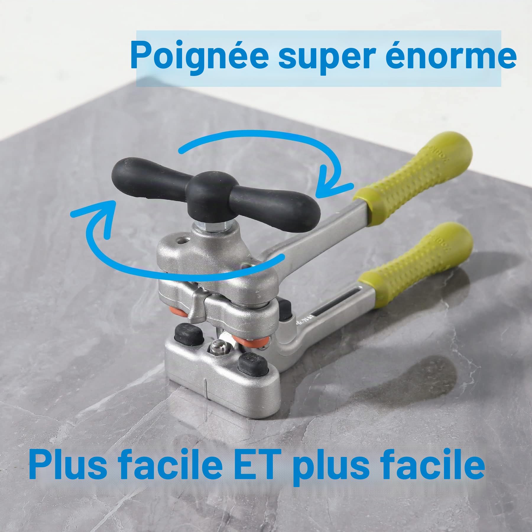 kit d'outils professionnels pour couper les carreaux de porcelaine avec un grand coupe-carreaux (peut couper 120cm), une pince à casser, 3 lames de coupe et 3 roues de coupe