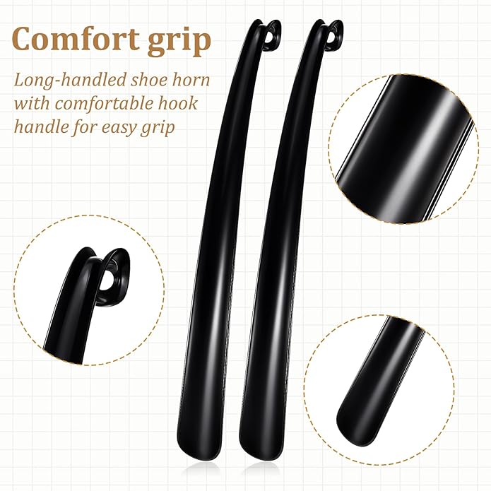 Calzador de Zapatos Largo 43cm Plástico Negro Pack 2 Unidades miniatura 4