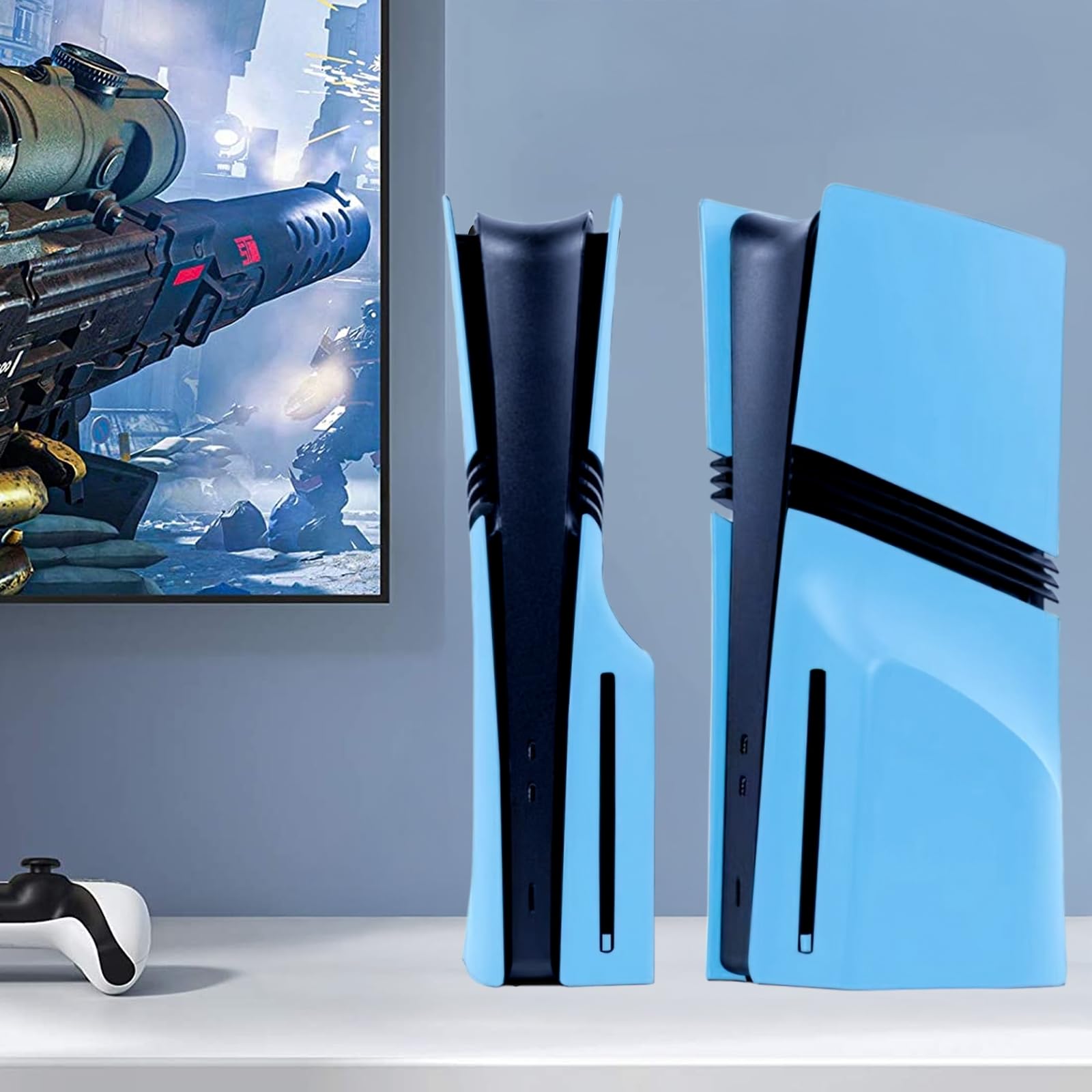 5 piastre frontali per PS5 Pro Disc e Digital Edition, accessori opachi compatibili con pannello protettivo PlayStation 5 Pro (blu stellare)