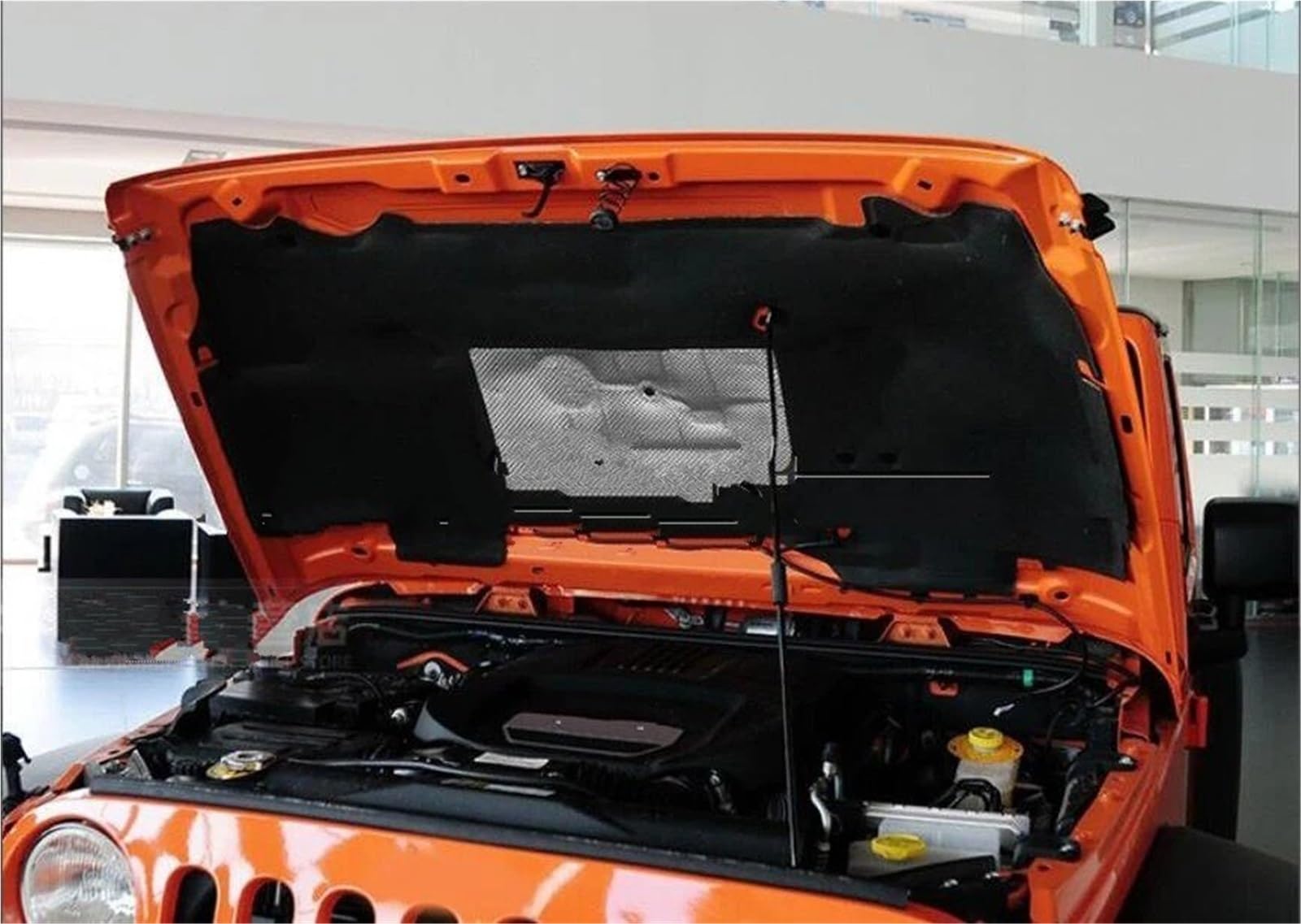 Per Jeep Per Wrangler 2006-2017 Auto Isolamento Termico Acustico Cotone Cofano Anteriore Motore Firewall Tappetino Copertura Antirumore Fonoassorbente