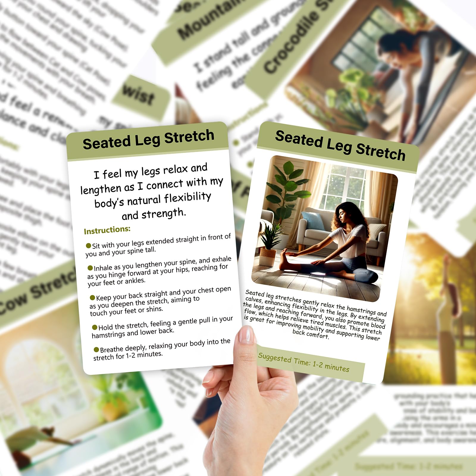 Somatic Therapy Exercise Cards, 40 Mindfulness Cards with Simple Practices - Image 2