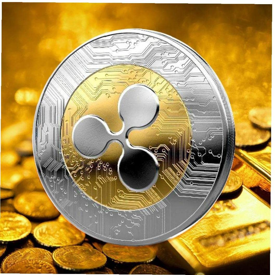 Ripple Commemorative Coin Copper Silver Art Art Gift Fishys Gift for Collector
