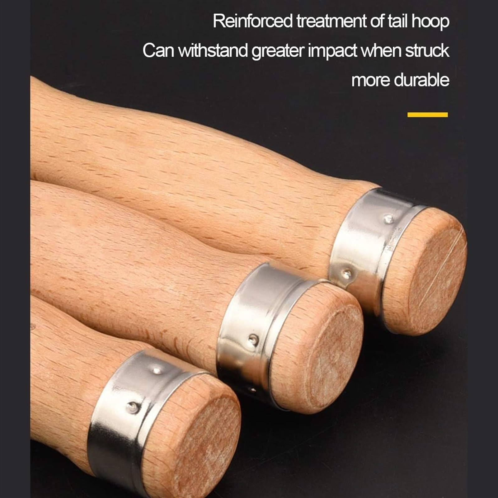 Juego de cinceles para Madera, construcción de CR-V, Mangos de Madera con Punta de Martillo para tallar, Ancho de la Cabeza de Corte: 8 mm, 14 mm, 16 mm, 18 mm, 32 m
