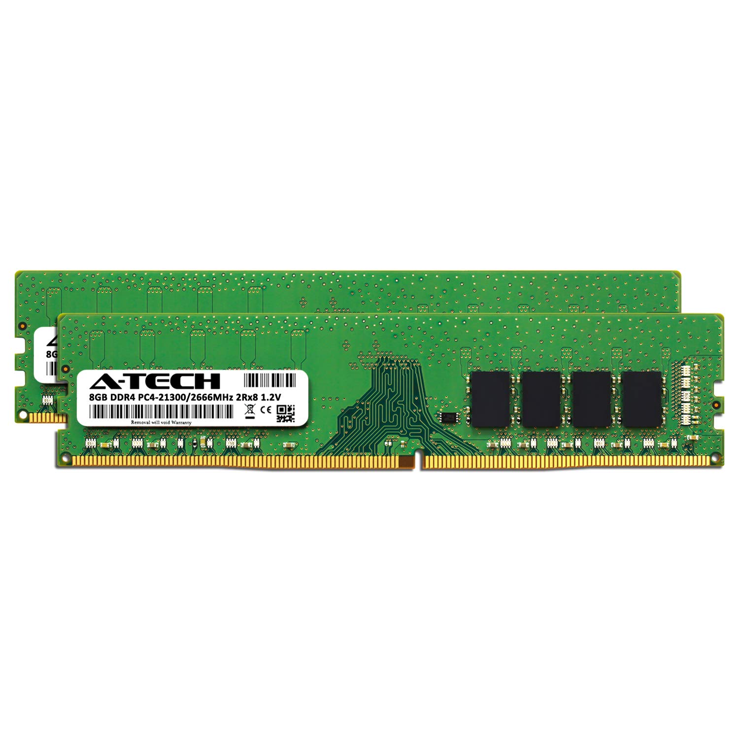 A-Tech 16GB (2x8GB) DDR4 2666MHz DIMM PC4-21300 UDIMM Non-ECC 2Rx8