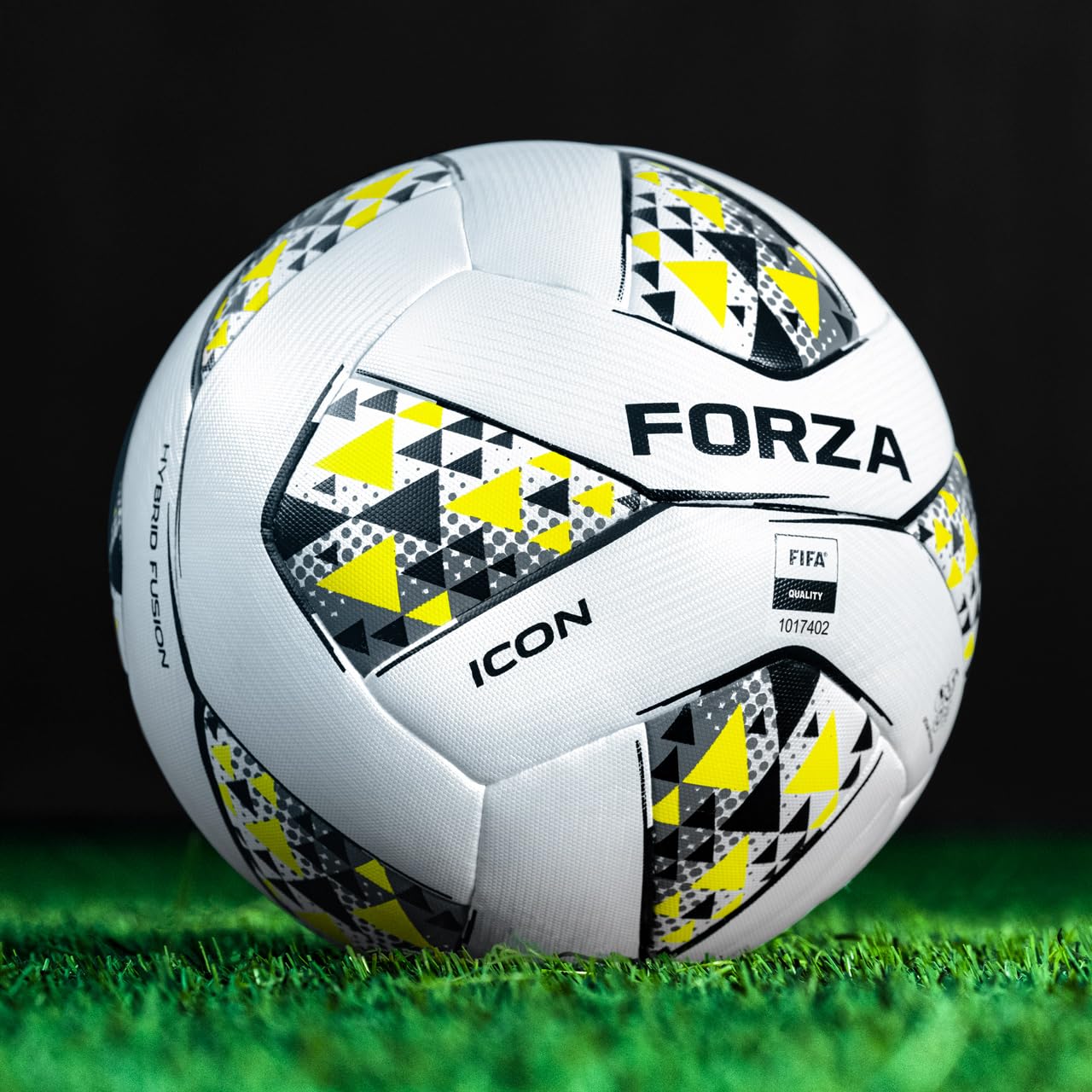 FORZA Icon Pro Match Football - Size 3, 4 & Size 5 Balls | Match Balls for Football | Football Match Balls | Footballs for Matches (Size 4 - Pack of 3, White & Yellow)
