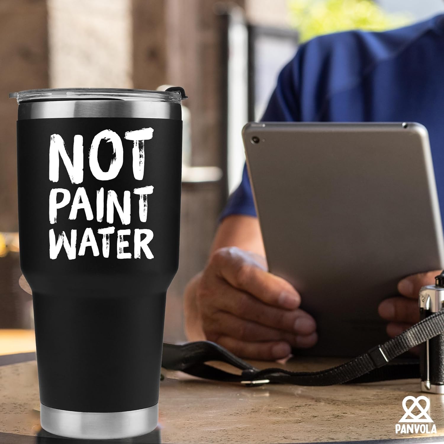 Not Paint Water Painter Artist Vacuum Insulated 304 Stainless Steel Tumbler Funny Art Teacher Appreciation Birthday Teachers Day Painting Travel Mug Drinkware With Straw And Removable Lid (30 oz)