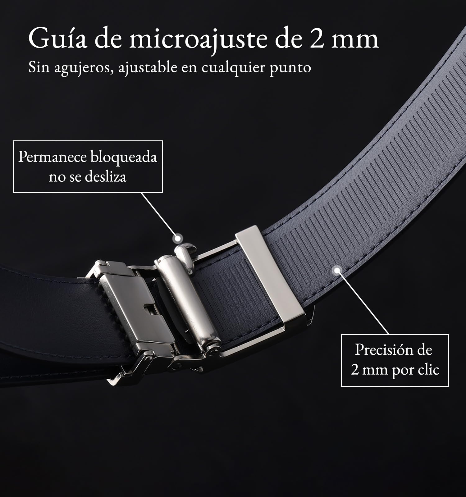 Litume Cinturón de Golf con Trinquete Green Golf, Diseño sin Agujeros con Marcador de Bola Magnético de Esmalte y Hebilla de Trinquete de Microajuste