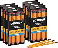 Vista 16 de Bostitch Office Premium - Lápices #2, madera de cedro americano, preafilados, grafito HB, paquete de 24 unidades (BACP12Y-2PK)