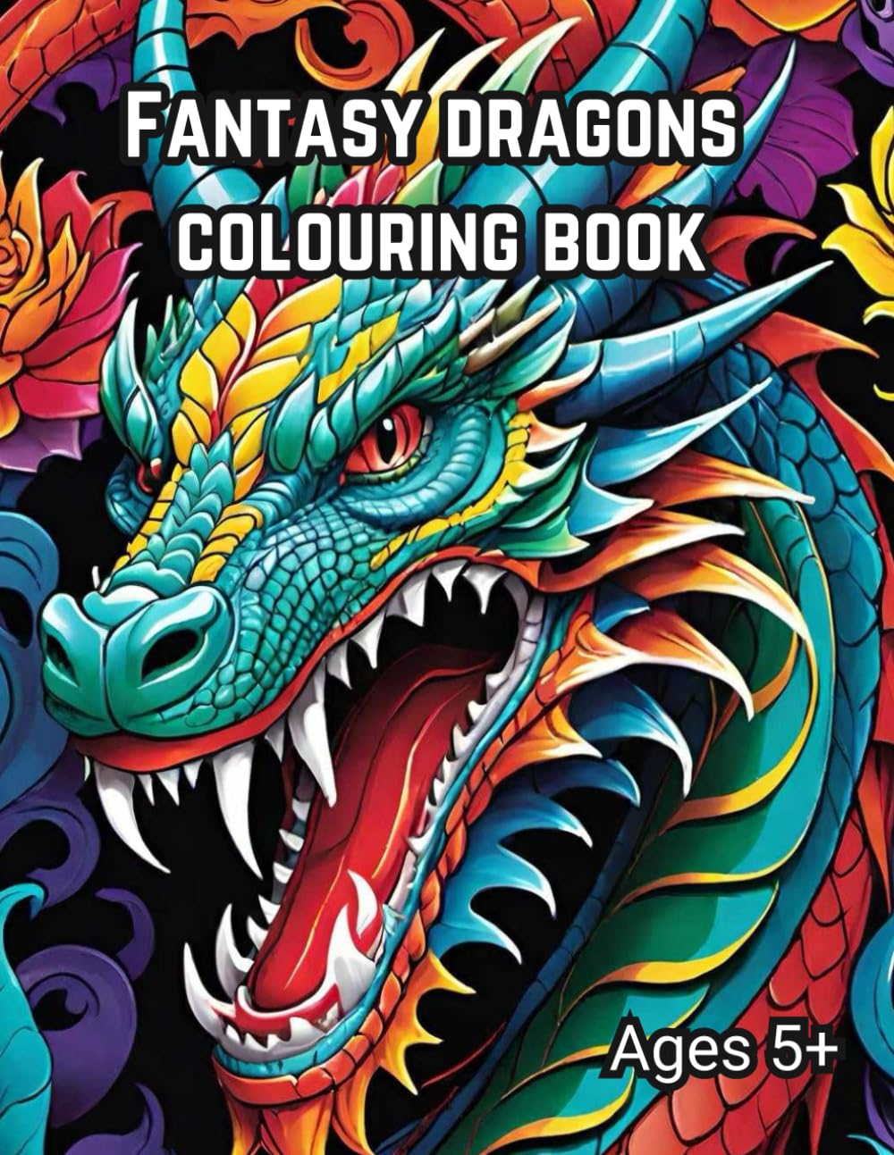 Fantasy Dragons Colouring Book: High detail colour pages, Fantasy type dragons with medieval themed pages, knights, castles and more.