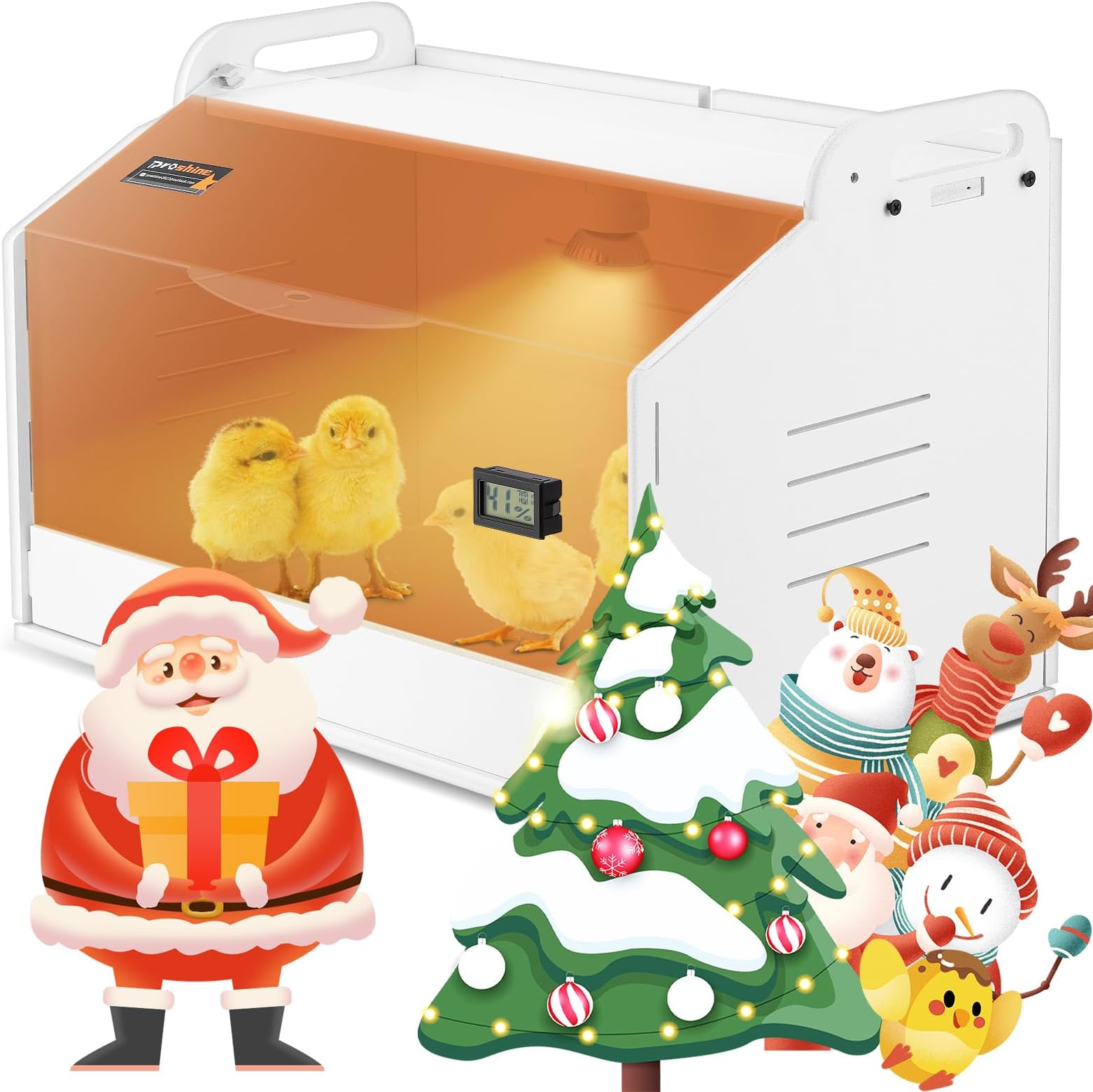 Proshine Chicken Brooder Chick Brooder Box with Complete Accessories for Ducking Quail Chick