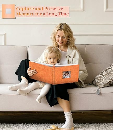 Miniatura 21 de Álbum de fotos autoadhesivo para fotos de 3 x 5, 4 x 6, 5 x 7, 8 x 10, 40 páginas, cubierta de lino con ventana de exhibición, libro de fotos, Negro