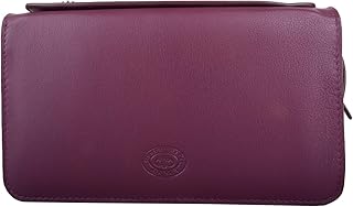 Valita Womens Large Soft Leather RFID Clutch Bag/Purse - Aubergine