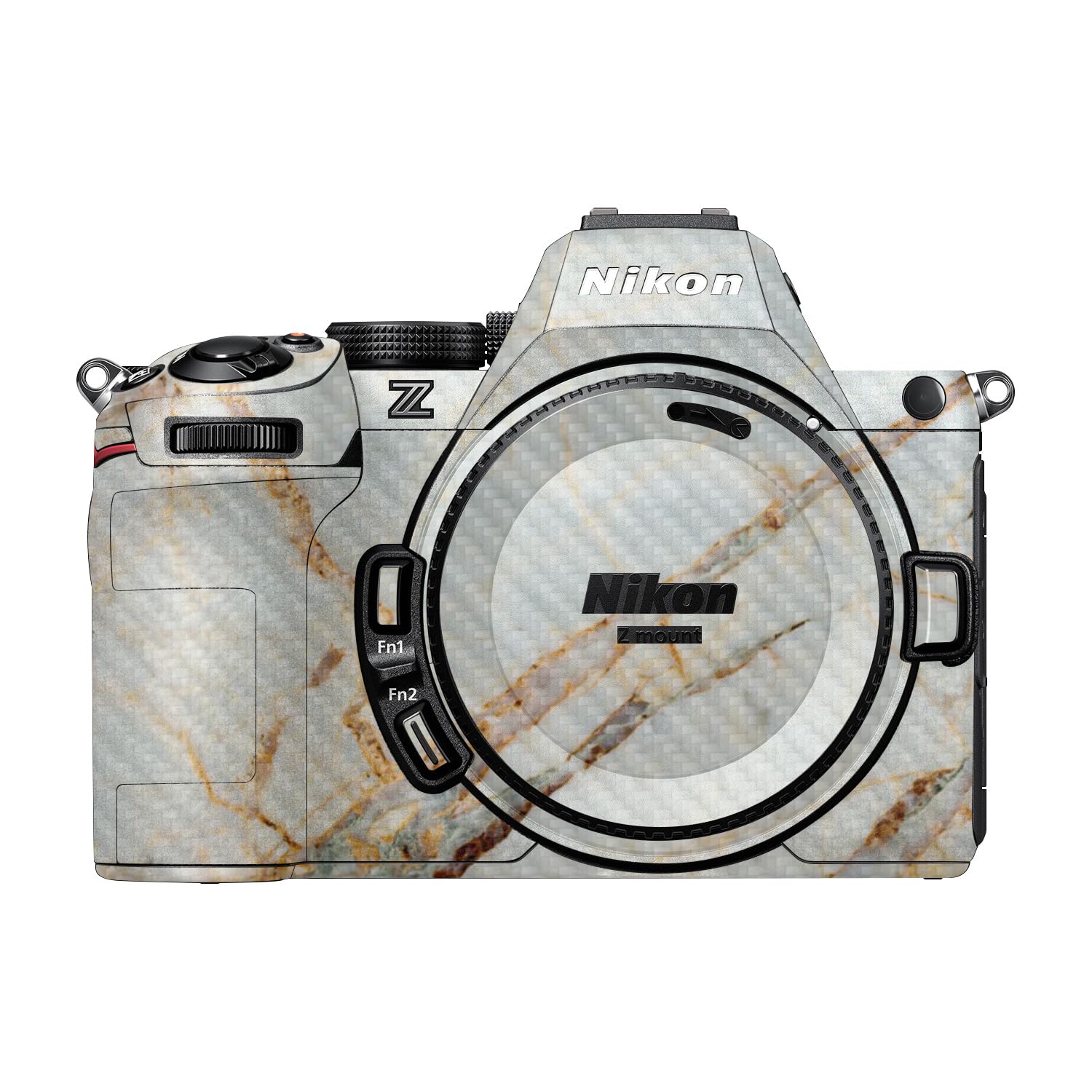 Carbon Fiber Camera Skin Compatible with Nikon Z5 II (2025) - Antique Marble - Premium 3M Vinyl Protective Wrap Decal Cover - Easy to Apply | Crafted in the USA by MightySkins
