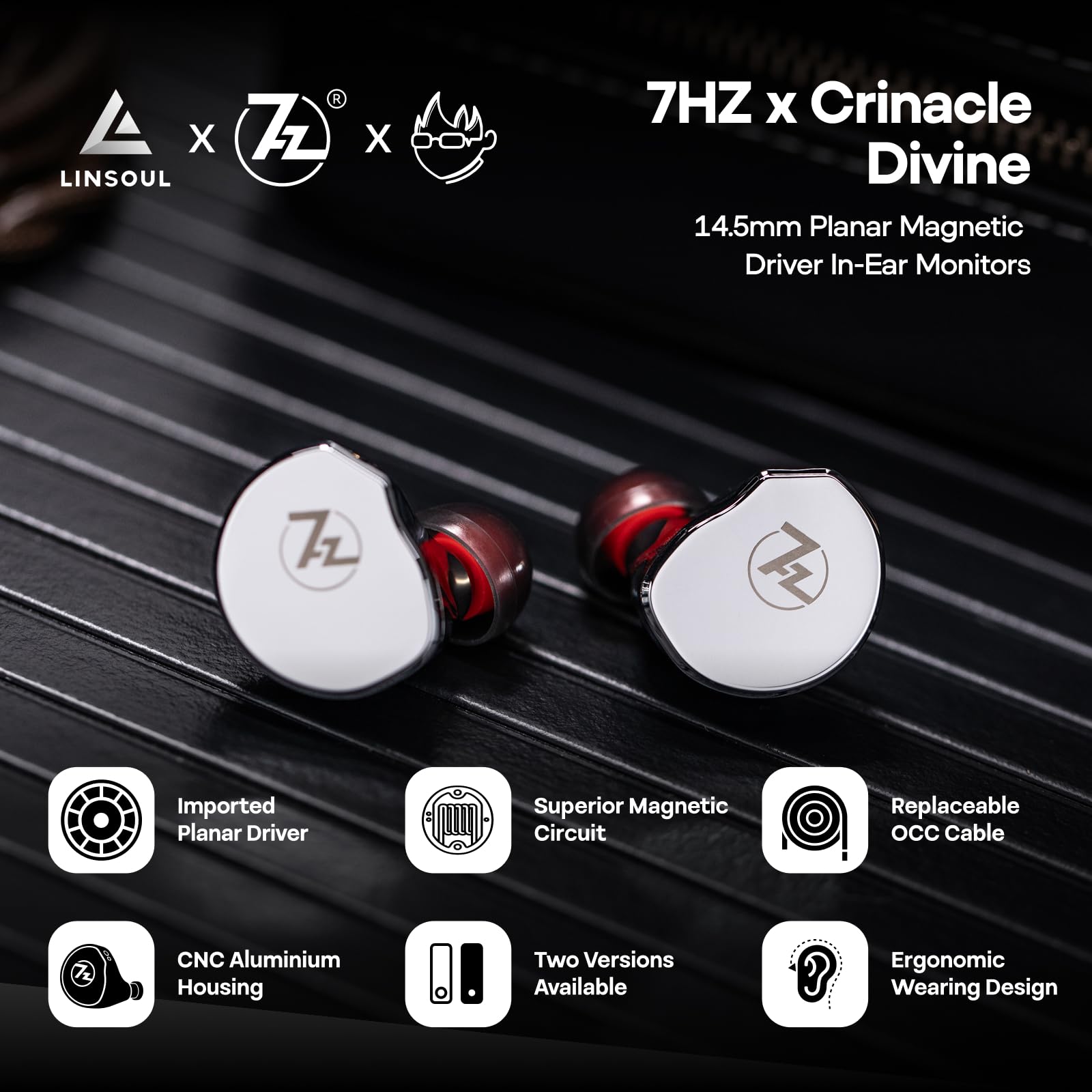 Linsoul Crinacle Diablo Divine 14.5mm IEM Earphones - Dettaglio
