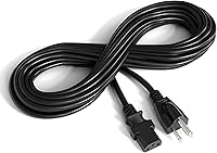 Vista 10 de Cable de alimentación de CA de 3 pies, color blanco, de 3 clavijas, para computadora, médico, servidor y escritorio, cable de alimentación de tres