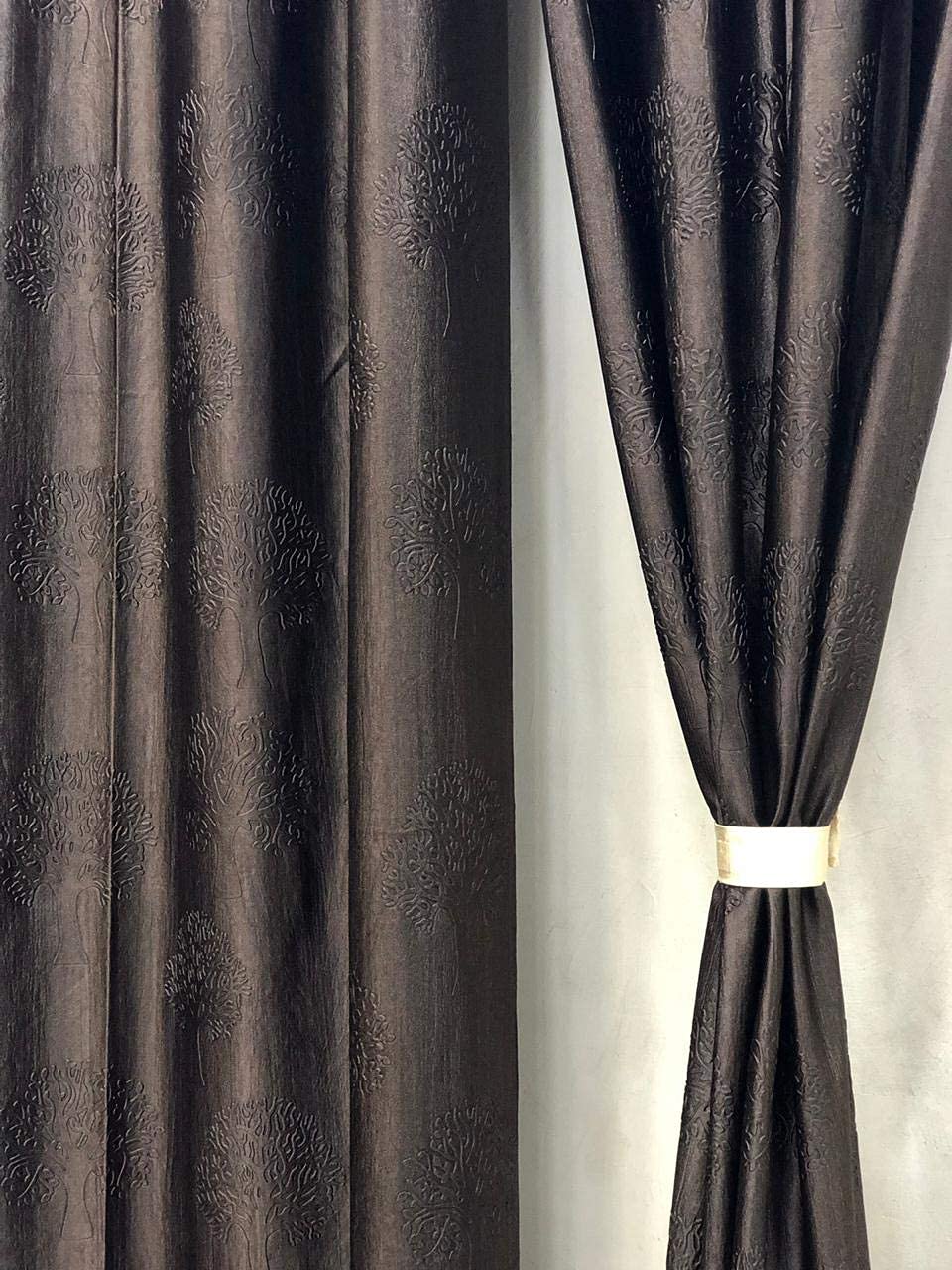 Ultica Fab Long Crush Curtains For Door 7Ft Set Of 3 | Printed Panel And Drapes For Home Office Decor | Grommet Curtains For Living Room Bedroom Kitchen, 4 X 7 Feet, 3_Coffee (B08GKZ8F8Q) Amazon Price History, Amazon Price Tracker