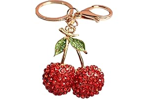 Red Bolbove Cherry Fruit Keychain