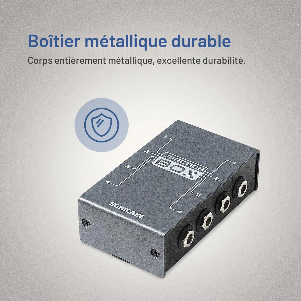 SONICAKE TRS stéréo 4 canaux Organisation LINE Pédale d'effets Guitar Bass Junction Box