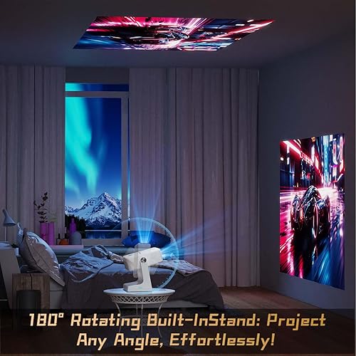 Miniatura 5 de [Aplicaciones integradas/Native 1080P] Proyector portátil D1 con WiFi y Bluetooth, compatible con proyector de películas inteligentes 4K para