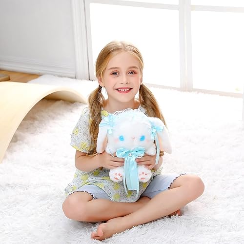 Vista 2 de Muñeca de peluche de peluche, juguetes de animales de peluche, lindos animales de peluche, conejito Lolita de 9 pulgadas, regalos para niños, conejo