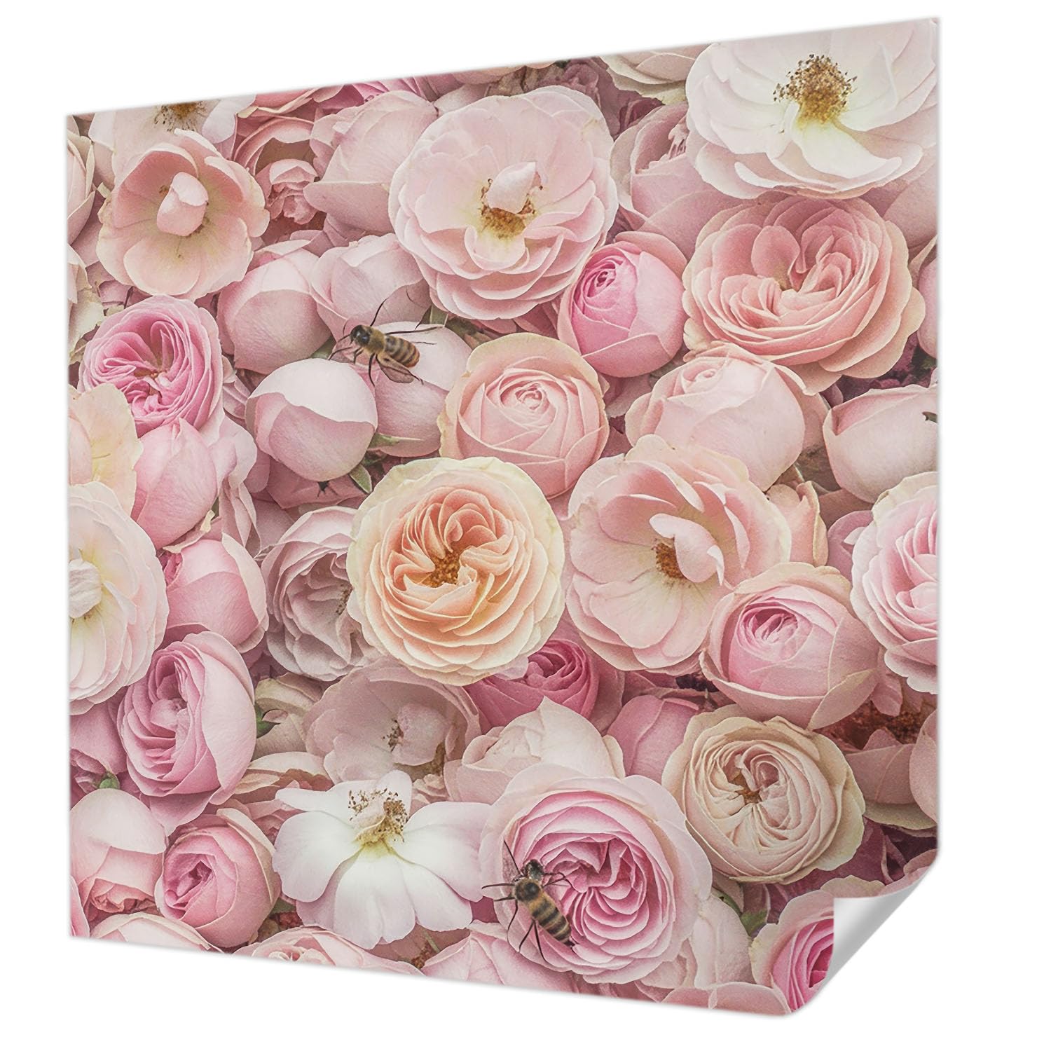 Papier peint auto-adhésif pour chambre à coucher déco fleurs 250x250 cm