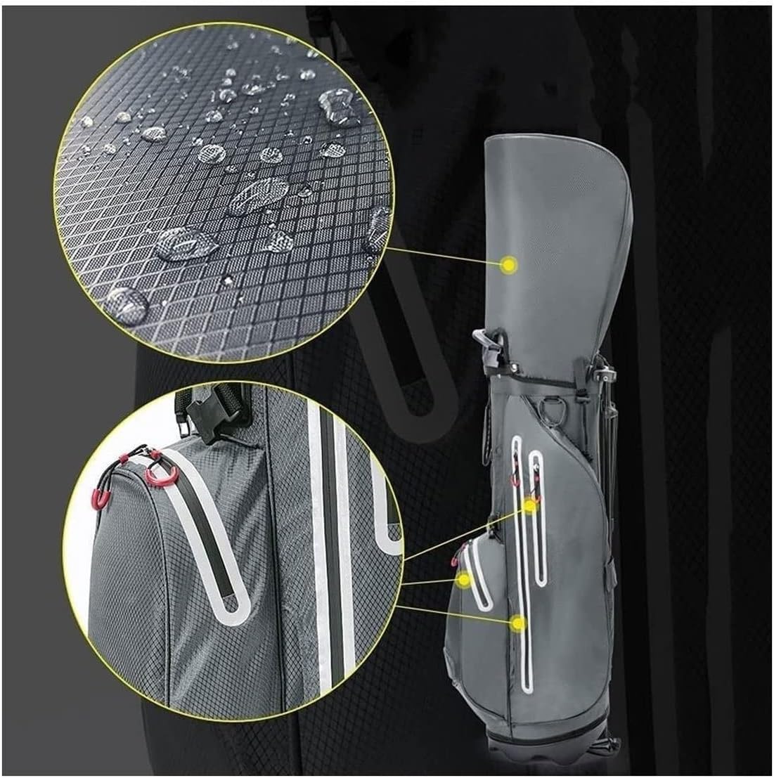 Golf Equipment Golf Stand Bags for Men Portable Lightweight Golf Club Cart Bags Women Golf Club Carry Bags (Color : Red)