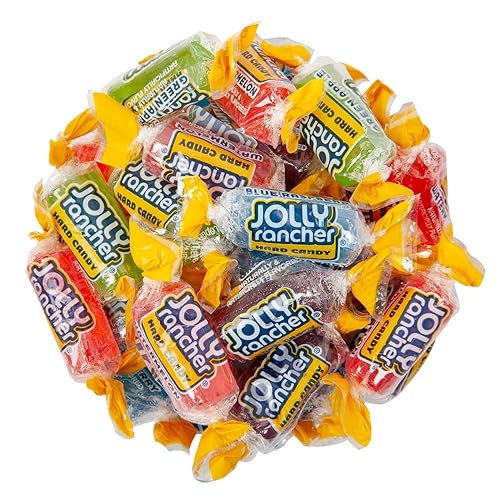 Jolly Rancher Caramelos duros surtidos sabor frambuesa azul, manzana verde, sandía, cereza, uva, 2 libras
