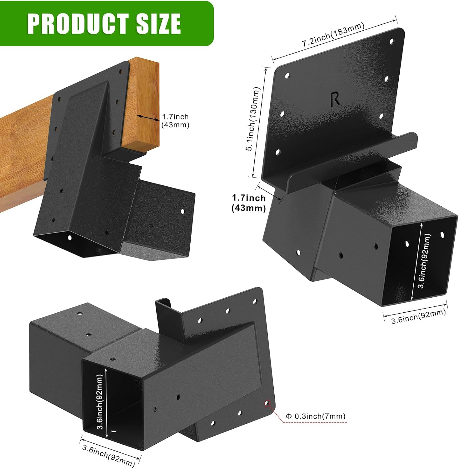 Dolibest Ultimate Deer Stand Bracket Bundle: 8-Pack Heavy Duty 4x4 Brackets Set - Includes 4 Anti-Sway & 4 Triangular Support Brackets for Maximum Platform Stability, Hunting Blinds, Tree Stands, and