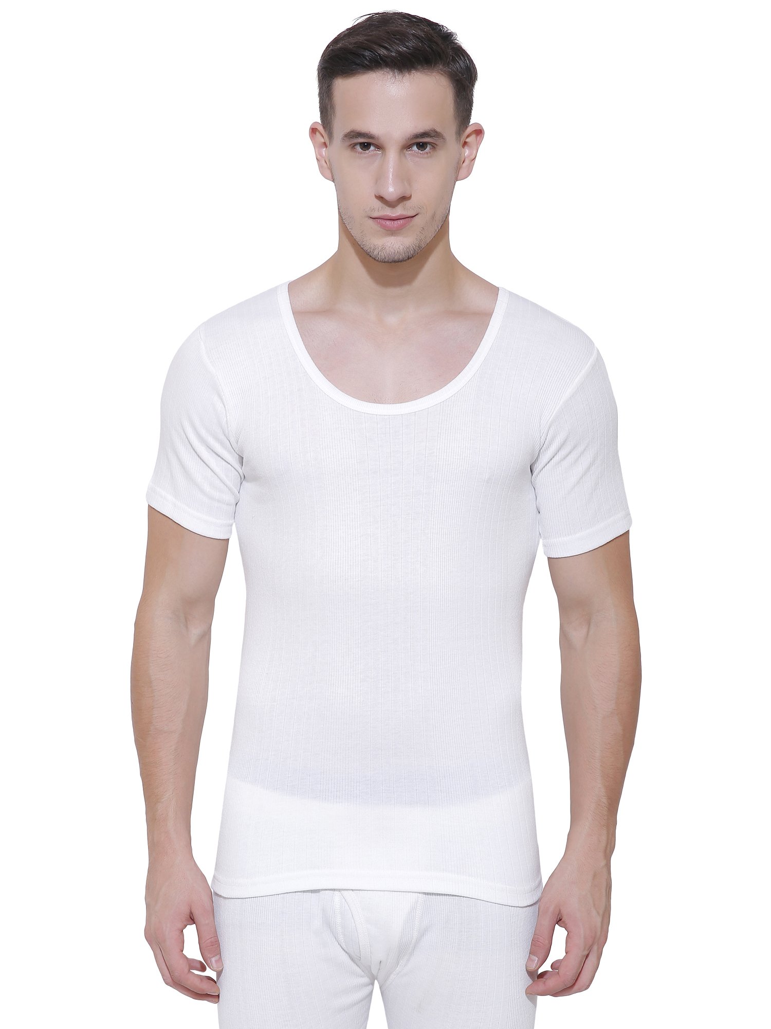 bodycare insider Bodycare Off White Solid Men Thermal Top-picture-23