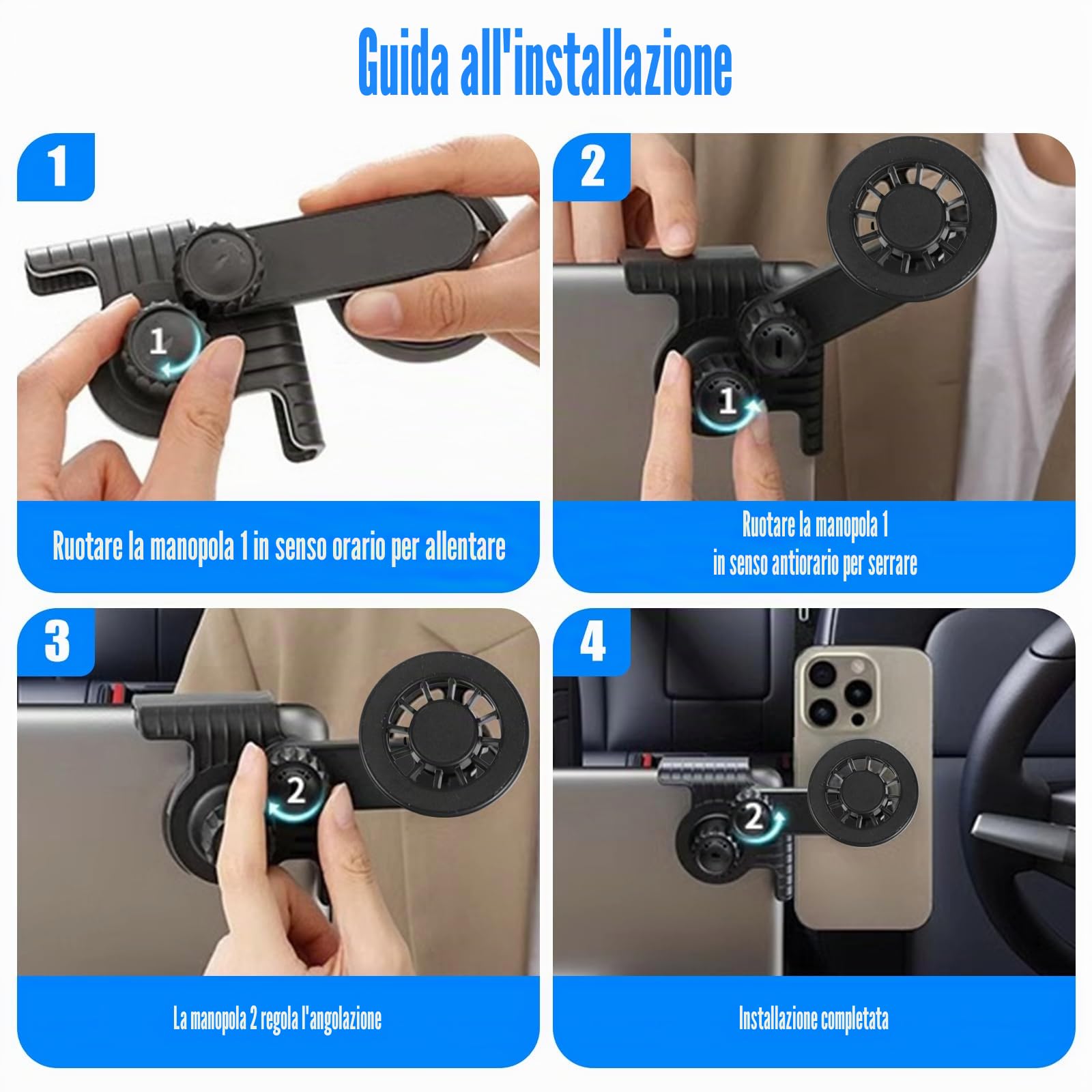 Supporto Magnetico Auto per MagSafe per Tesla Model 3/Y, 360° Rotabile, Porta Cellulare Auto per Schermo Centrale, Compatibile con iPhone 17 16 15 14 13 12 & Cover MagSafe
