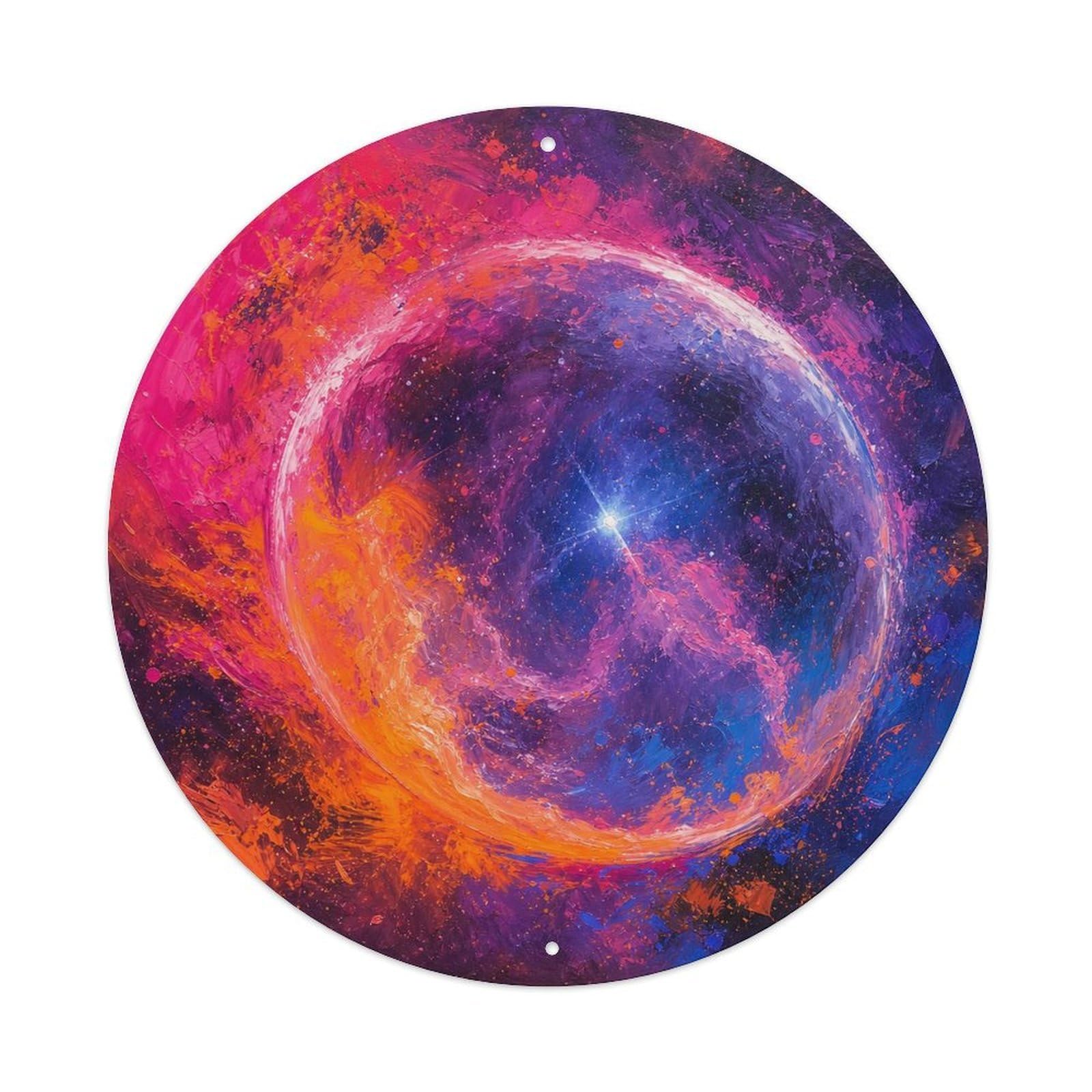 Odgynaw 8X8inch(20X20cm) Deep Sky Bubble Nebula Cosmic Survey Orbit Observatory Metal Tin Sign