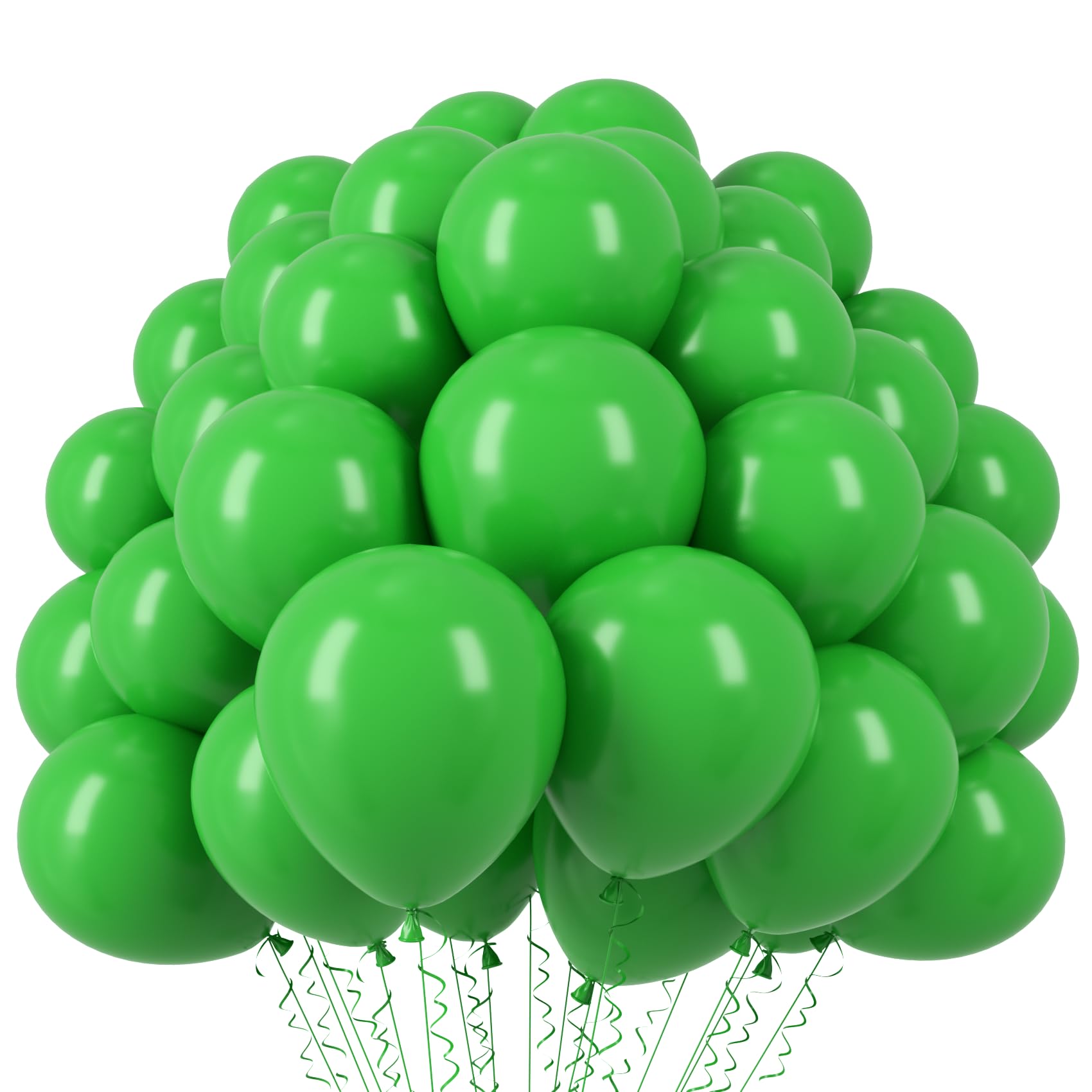 Voircoloria 110pcs Green Latex Party Balloons, 12inch