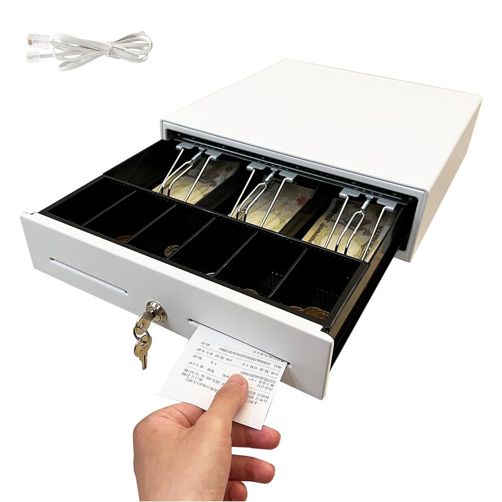 Amazon | NUSRATS キャッシュドロア 自動＆手動兼用 12V 小型