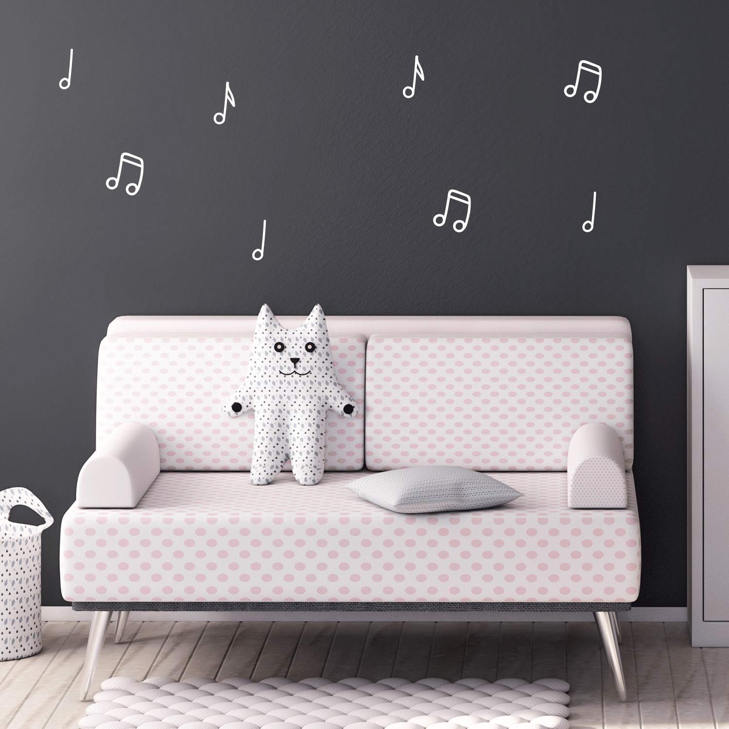 Amazon.com: Vinyl Wall Art Decal - One Line Notes - from 1" to 3" Each -  Trendy Minimalist Artistic Design Sticker for Music School Classroom Studio  Office Laptop Mug Window Notebook Decor (