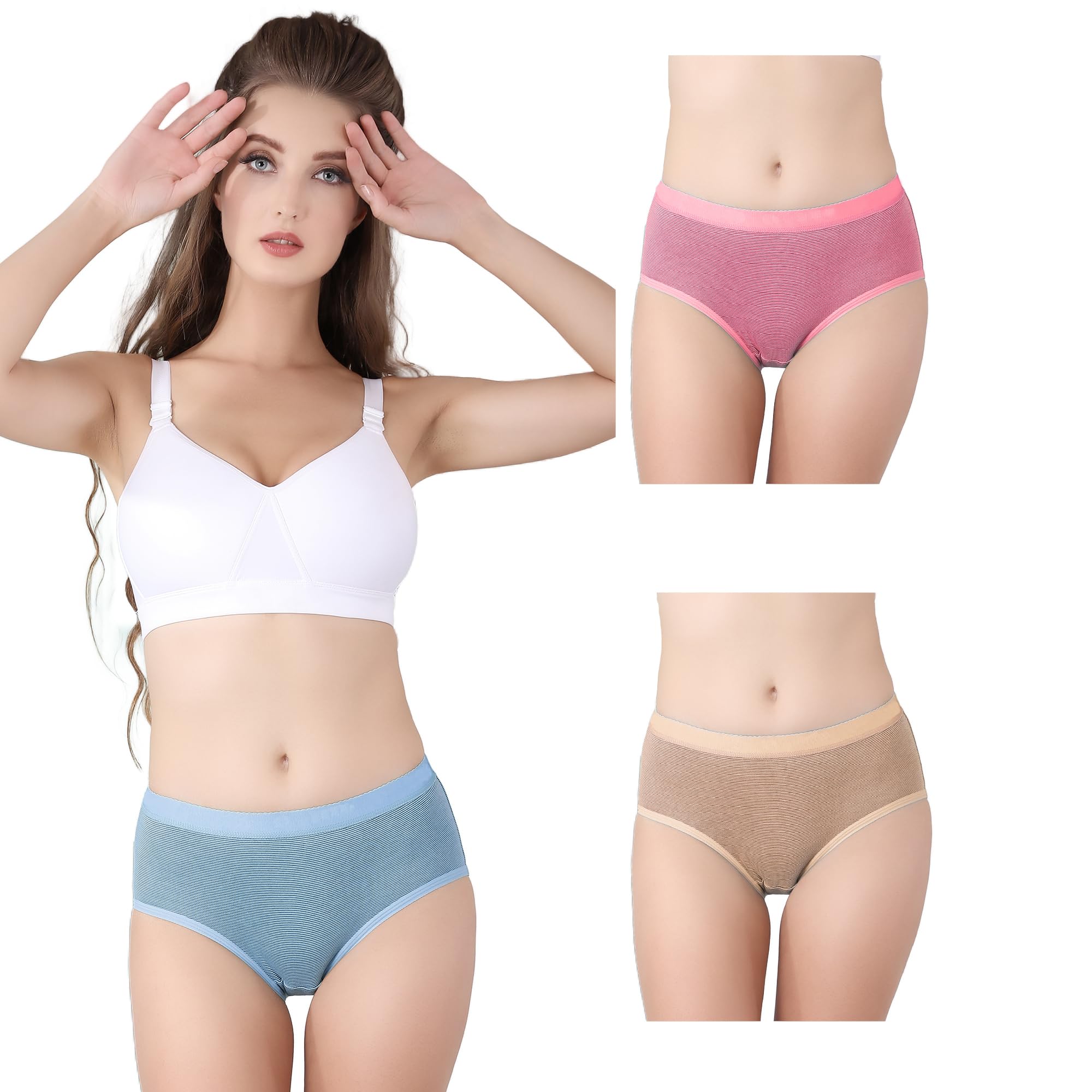trylo Women's Combed Cotton Thick Fabric Modern Solid Hipster Panties-picture-17