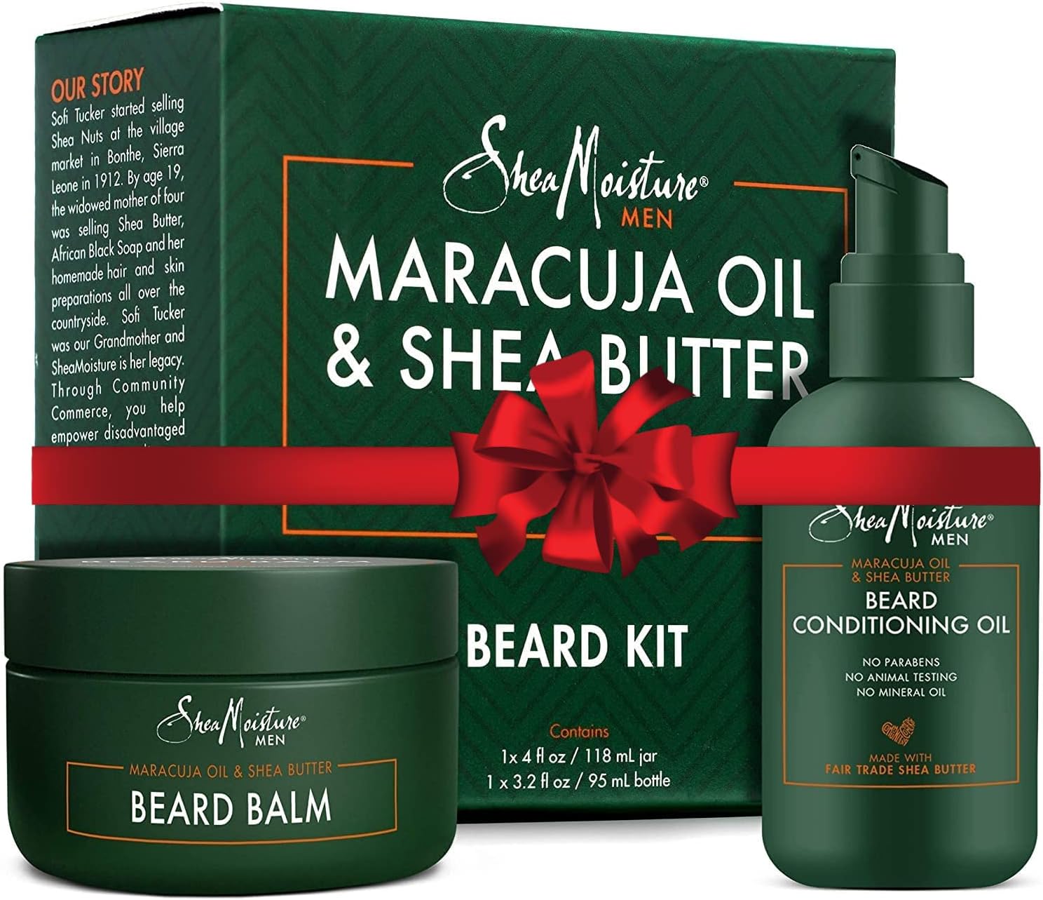 Shea Moisture Beard Oil & Balm Grooming Kit For Men Organic All natural ...