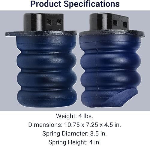 Miniatura 5 de SuperSprings SSF-302-40 | SumoSprings delantero para Dodge RAM 2500|3500 | Par izquierdo/derecho | Capacidad de 800 (lb) al 50% de compresión |